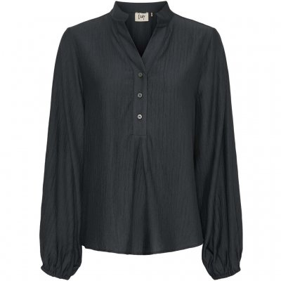 Isay Frea Placket Blouse Steel Grey