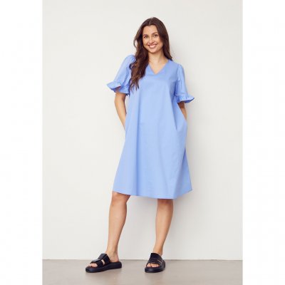 Isay Sigga Flounce Dress Skyblue