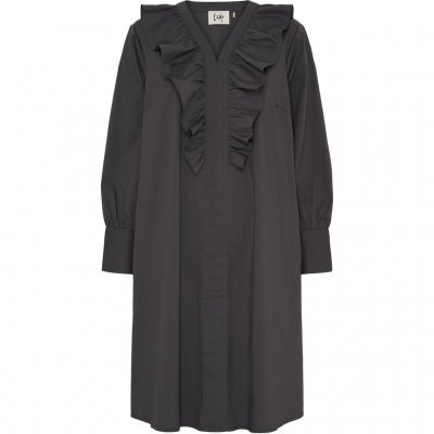Isay Sigga V-Flounce Dress Black