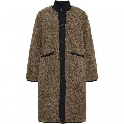 Isay Jenka Reversible Coat Taupe