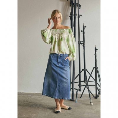 Isay Carpi Denim Skirt Basic Denim Wash