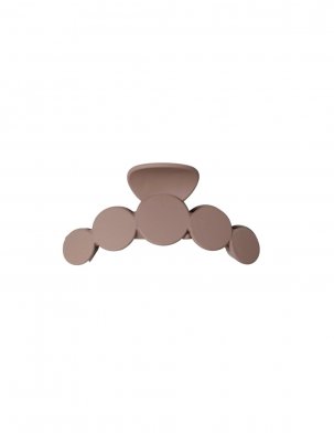 Black Colour Bubble Matt Hair Claw Latte