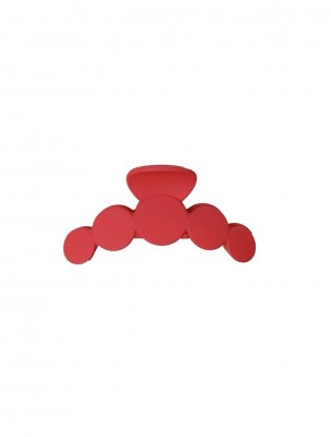 Black Colour Bubble Matt Hair Claw Red