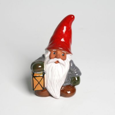 Rolf Berg Tomte grå med Lykta, 15 cm