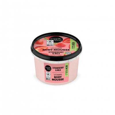 Organic Shop Kroppsmousse Jordgubb 250ml