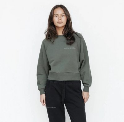Acqua Limone Cropped Ivy Sweater Forest Green