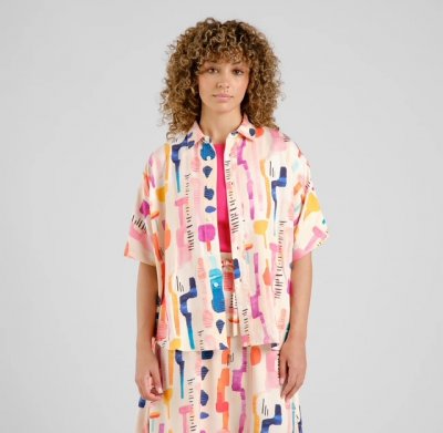 Dedicated Shirt Alsvik Sumer Abstract Multi Colours