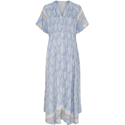 ISAY ANE NEW DRESS LIGHT BLUE BORDER PAISLEY