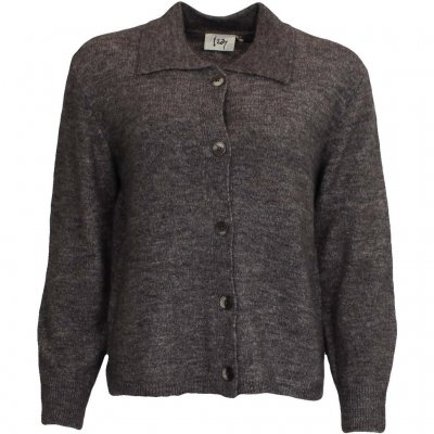 Isay Anna Colar Cardigan Mole Melange