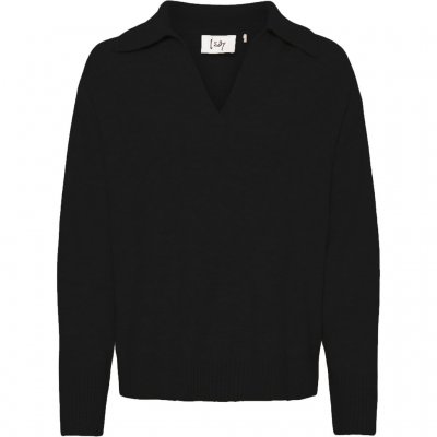 Isay Anna Colar Knit Black