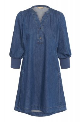 CULTURE ARPA SHORT DRESS DARK BLUE WASH
