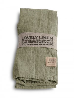 Lovely Linen Servett Lovely 45x45 Avocado