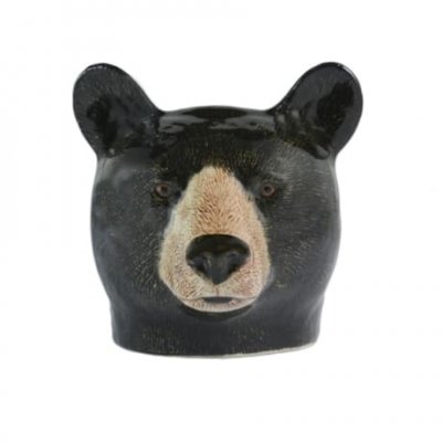 Quail Ceramics Black Bear Face Egg Cup