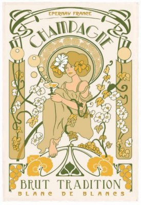 Kitchen Towel Champagne Art Deco