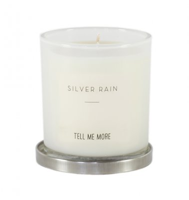 TELL ME MORE SCENTED CANDLE CLEAN SILVER RAIN