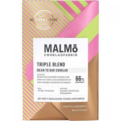 Malmö Chokladfabrik Craft Triple Blend 66% 58g