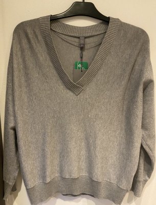 Culture Annemarie V-Neck Pullover Light Grey Melange