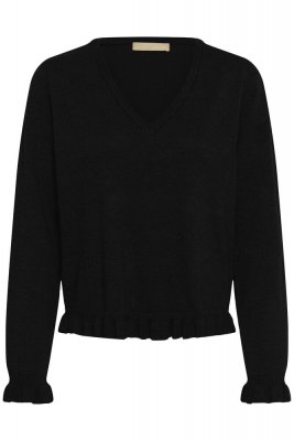 Culture Clare Annemarie Frill Vneck Black