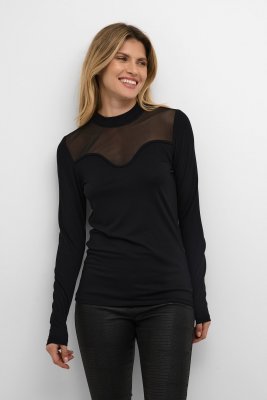 Culture Grace Mesh Blouse Black