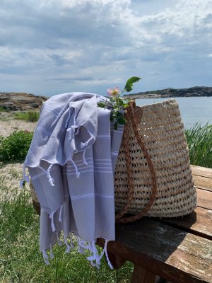 Lou & Friends Hamamhanduk Basic light grey 180 cm x 100 cm