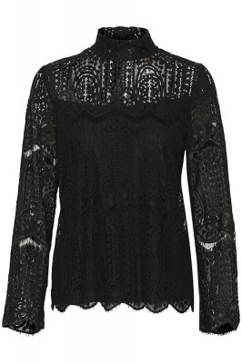 CULTURE IMA LACE BLOUSE BLACK