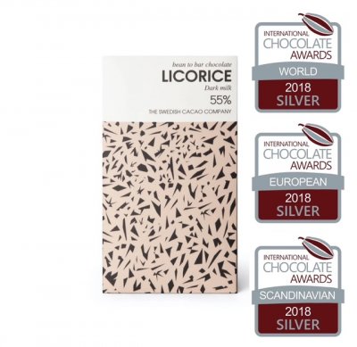 Svenska Kakao Lakrits 55% 50g