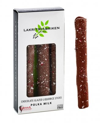Lakritsfabriken Liquorice Sticks Milk Chocolate & Polka 45g