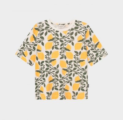 Dedicated T-shirt Vadstena Lemon Branches White