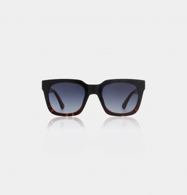 A.KJAERBEDE NANCY BLACK DEMI TORTOISE