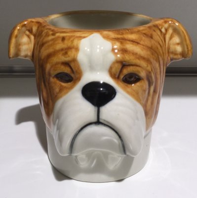 Quail Ceramics English Bulldog Pencil Pot