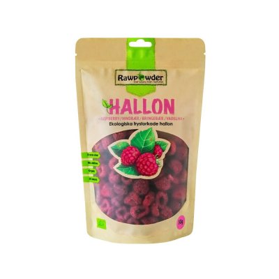 Rawpowder Frystorkade Hallon Eko
