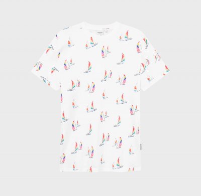 Dedicated T-shirt Stockholm Sail Boats White
