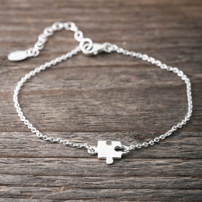 Faith Armband Silver Liten Pusselbit