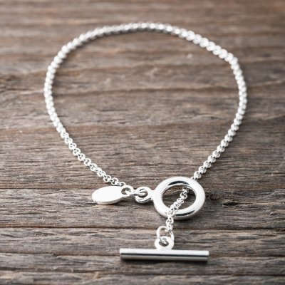 Faith Armband Silver Liten T-Bar