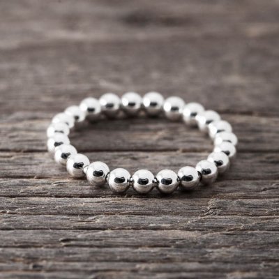 Faith Ring med Rörliga Kulor Runt Om Silver