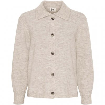 Isay Anna Colar Cardigan Smokey