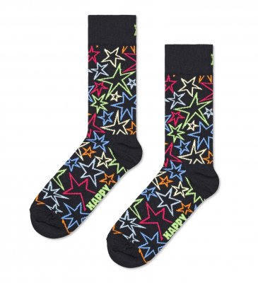 Happy Socks Mega Star Sock Black 41-46