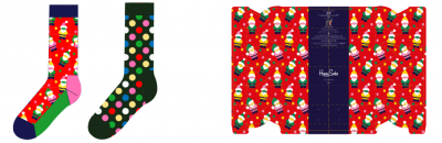 Happy Socks Santa Xmas Cracker  stl 41-46 2-pack