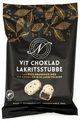 Narr Chocolate Vit Choklad Lakritsstubbe 100g
