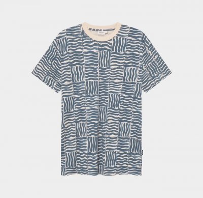 Dedicated T-shirt Stockholm Wave Tiles Blue
