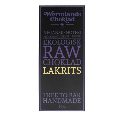 Wermlandschoklad Ekologisk Rawchoklad Lakrits 50g