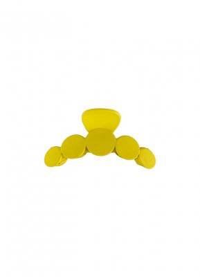 Black Colour Bubble Matt Hair Claw Yellow
