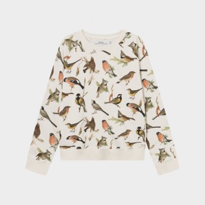DEDICATED SWEATSHIRT YSTAD AUTUMN BIRDS OFFWHITE